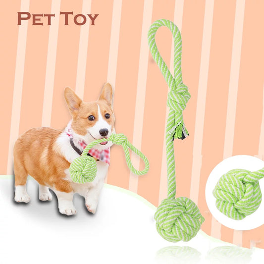 Wholesale Puppy Dog Pet Toy Cotton Braid Shape Rope Chew Knot New Hand-Drawn Dog