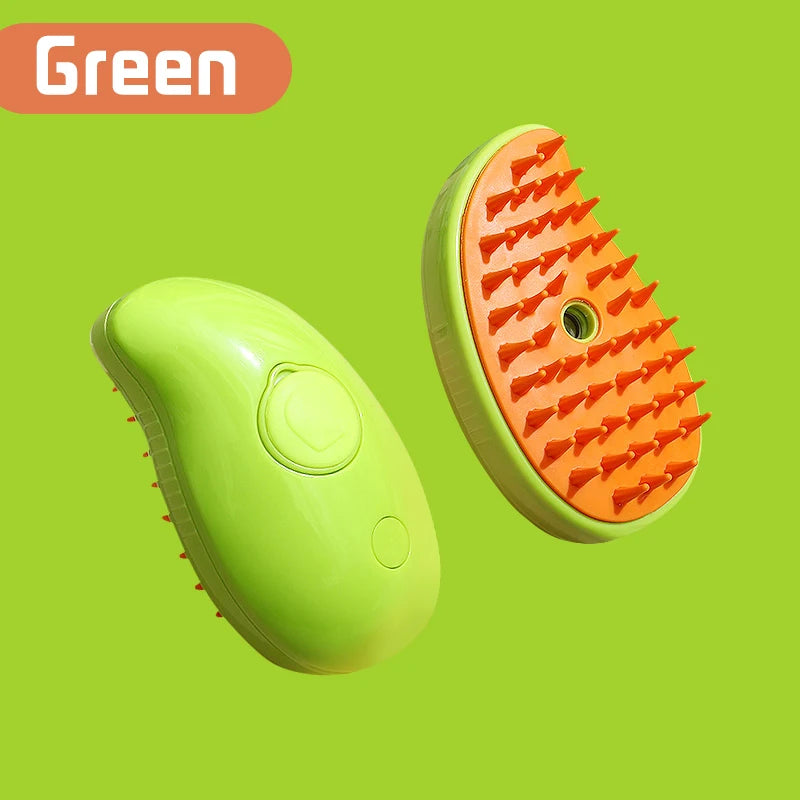 Electric Cat Steam Brush – 3-in-1 Pet Grooming Comb with Water Spray for Cats and Dogs, USB Rechargeable